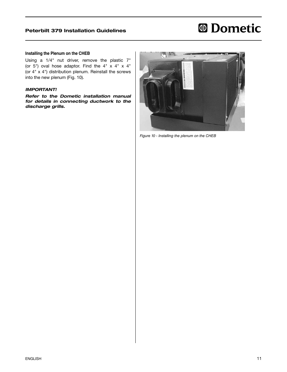 Dometic Peterbilt 379 CHASSIS User Manual | Page 11 / 12
