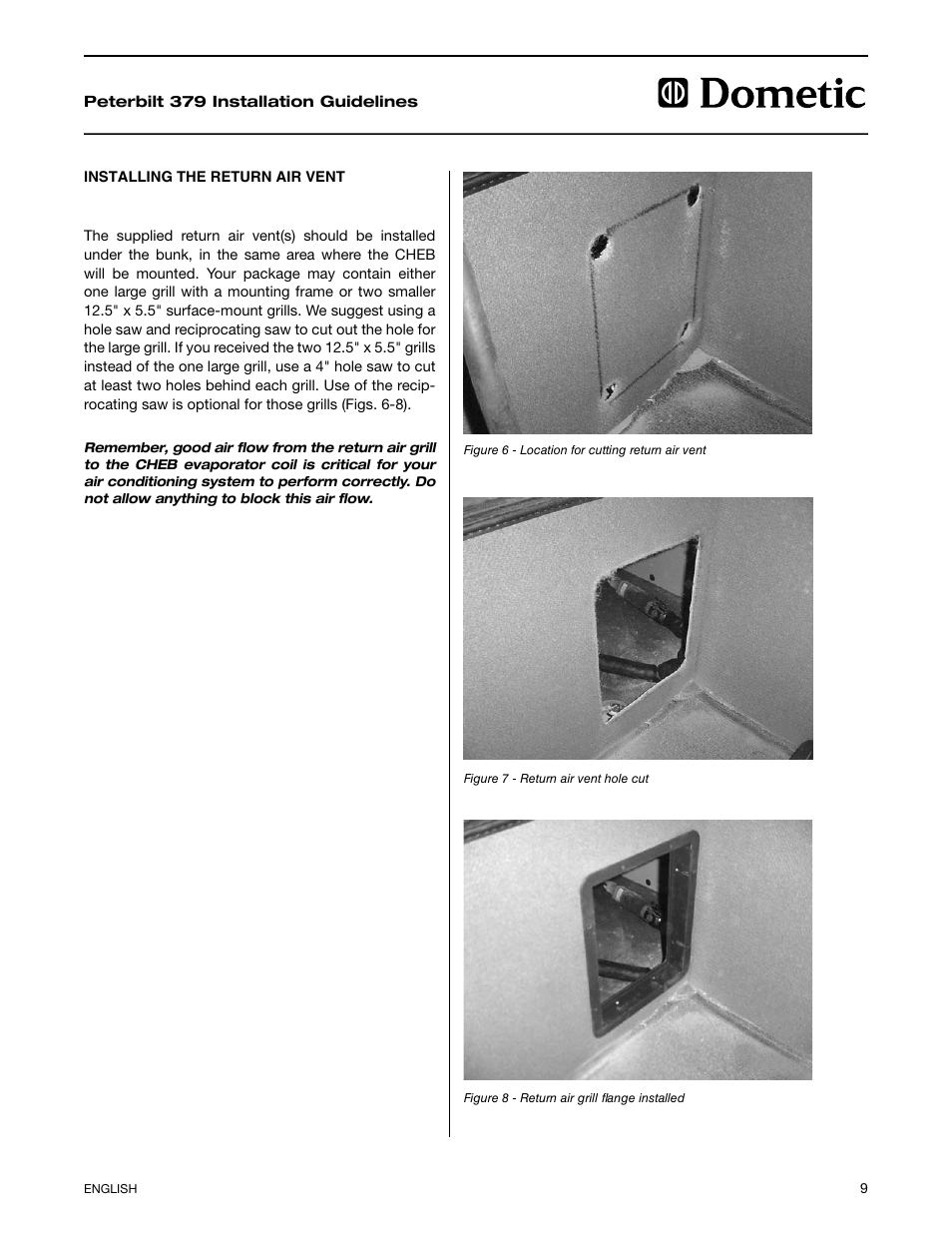 Dometic Peterbilt 379 CHASSIS User Manual | Page 9 / 12