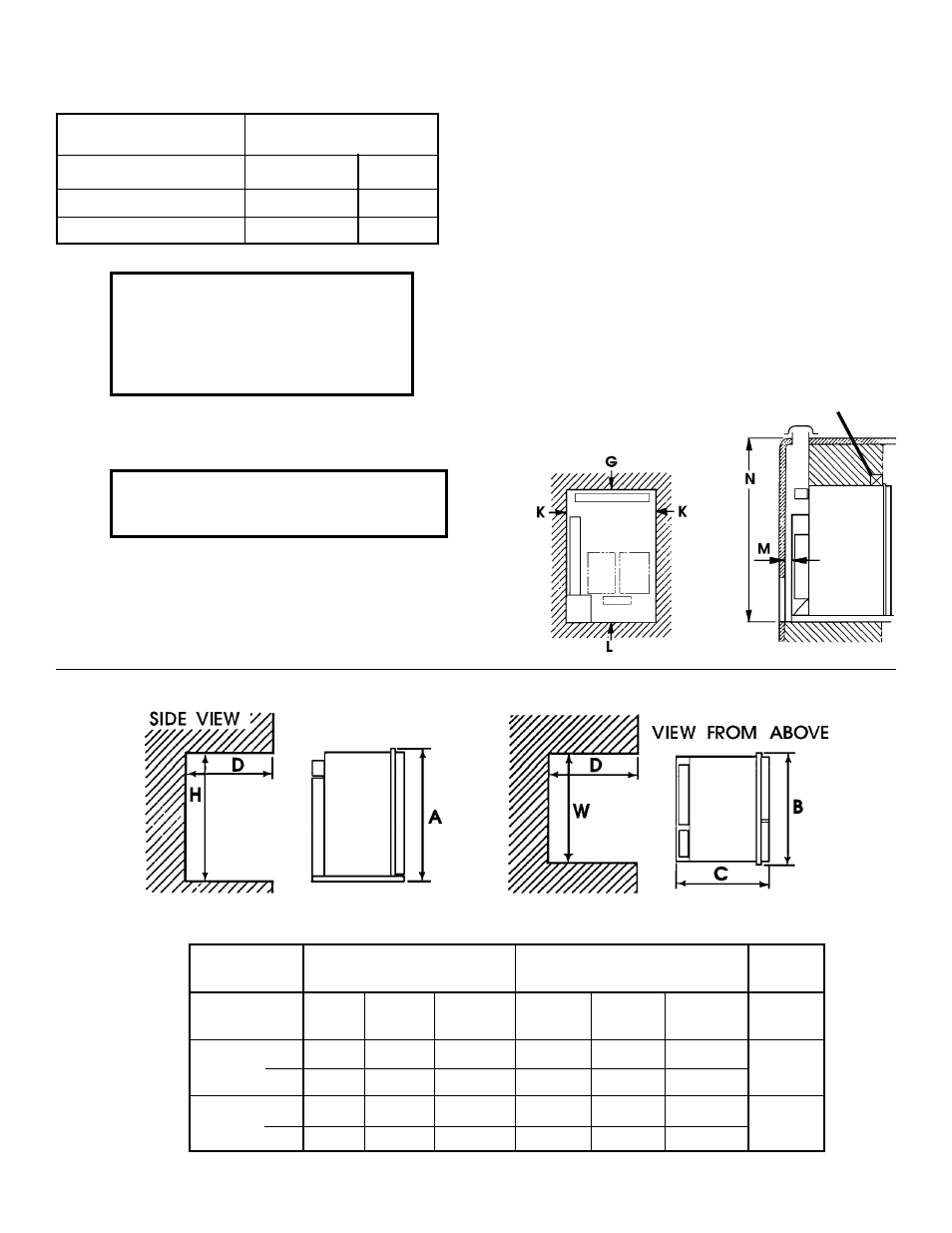 Ventilation heights, Clearances | Dometic RM2652 User Manual | Page 3 / 14