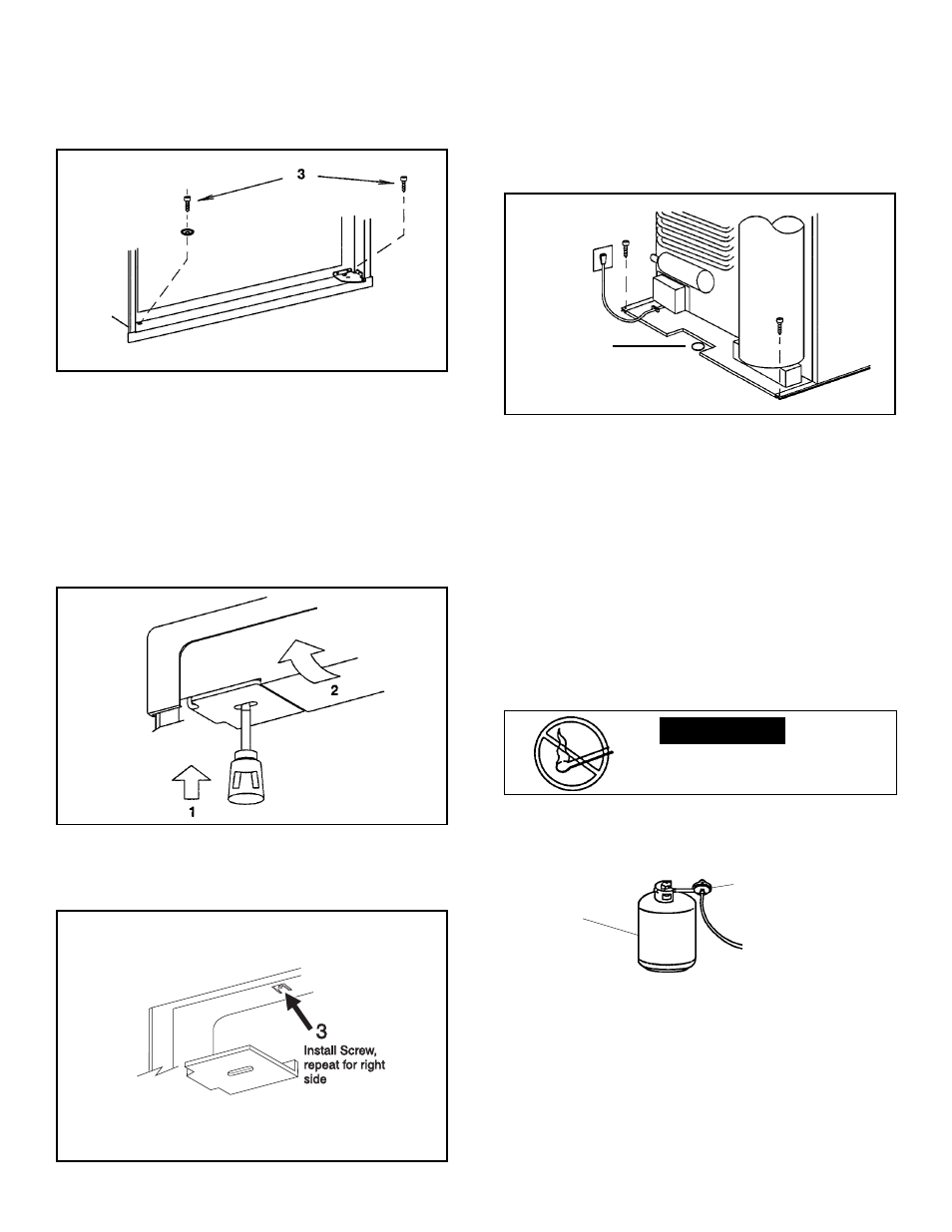 Gas connection, Warning | Dometic RM2652 User Manual | Page 5 / 14