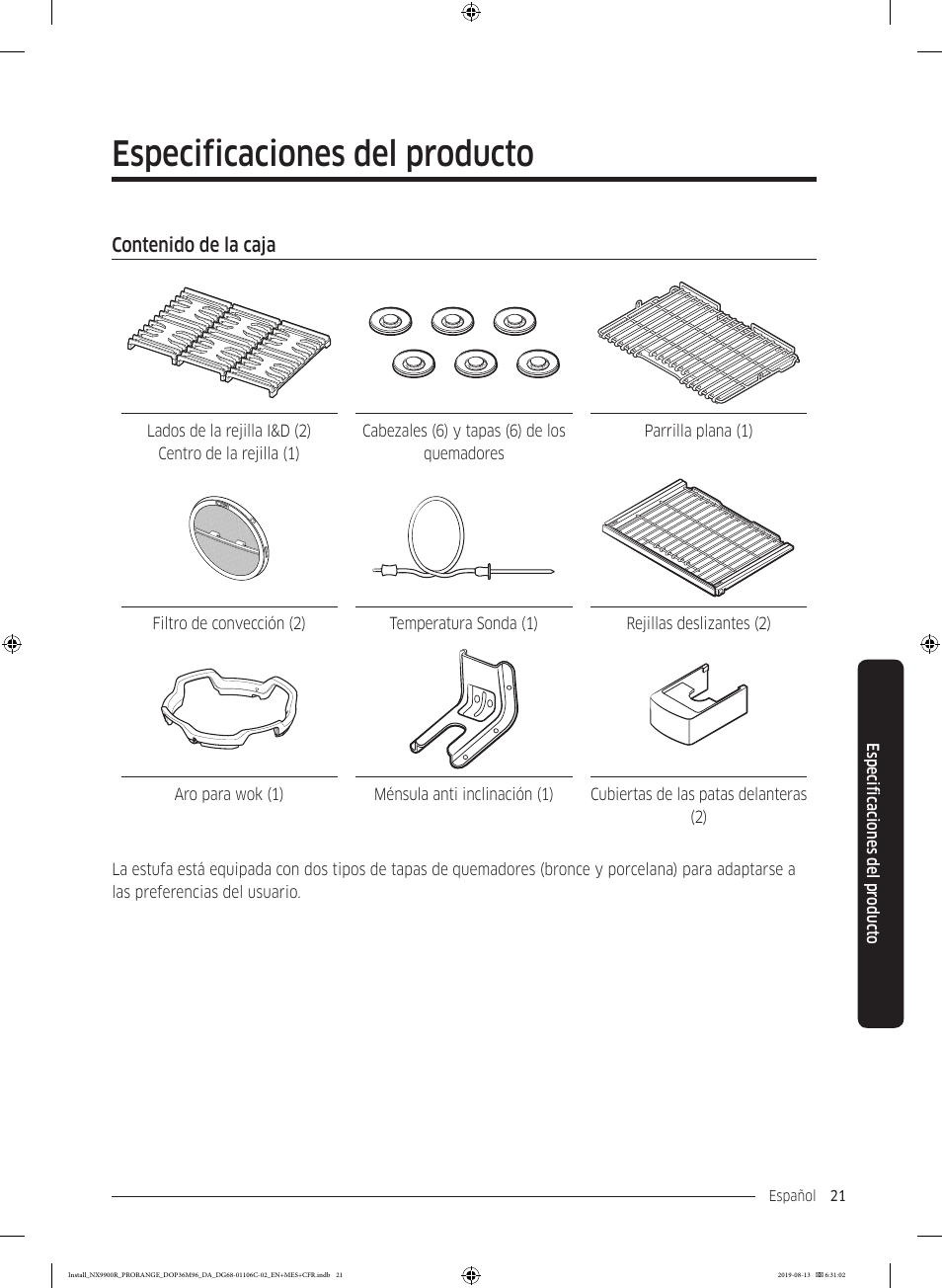 Dacor Contemporary 36 Inch Freestanding Professional Gas Smart Range Installation Manual User Manual | Page 73 / 156