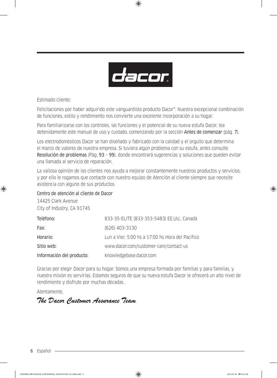 Dacor Contemporary 36 Inch Freestanding Professional Gas Smart Range Use and Care Manual User Manual | Page 114 / 324