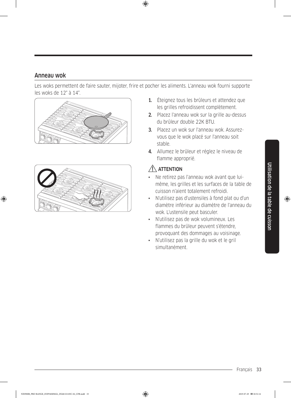 Anneau wok | Dacor Contemporary 36 Inch Freestanding Professional Gas Smart Range Use and Care Manual User Manual | Page 249 / 324