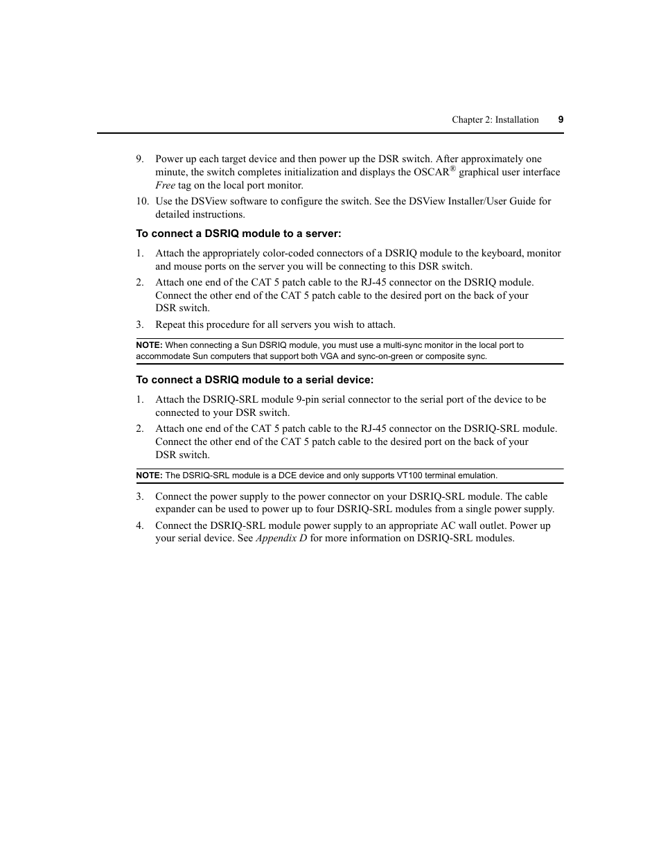 Avocent DSR1020 User Manual | Page 17 / 96