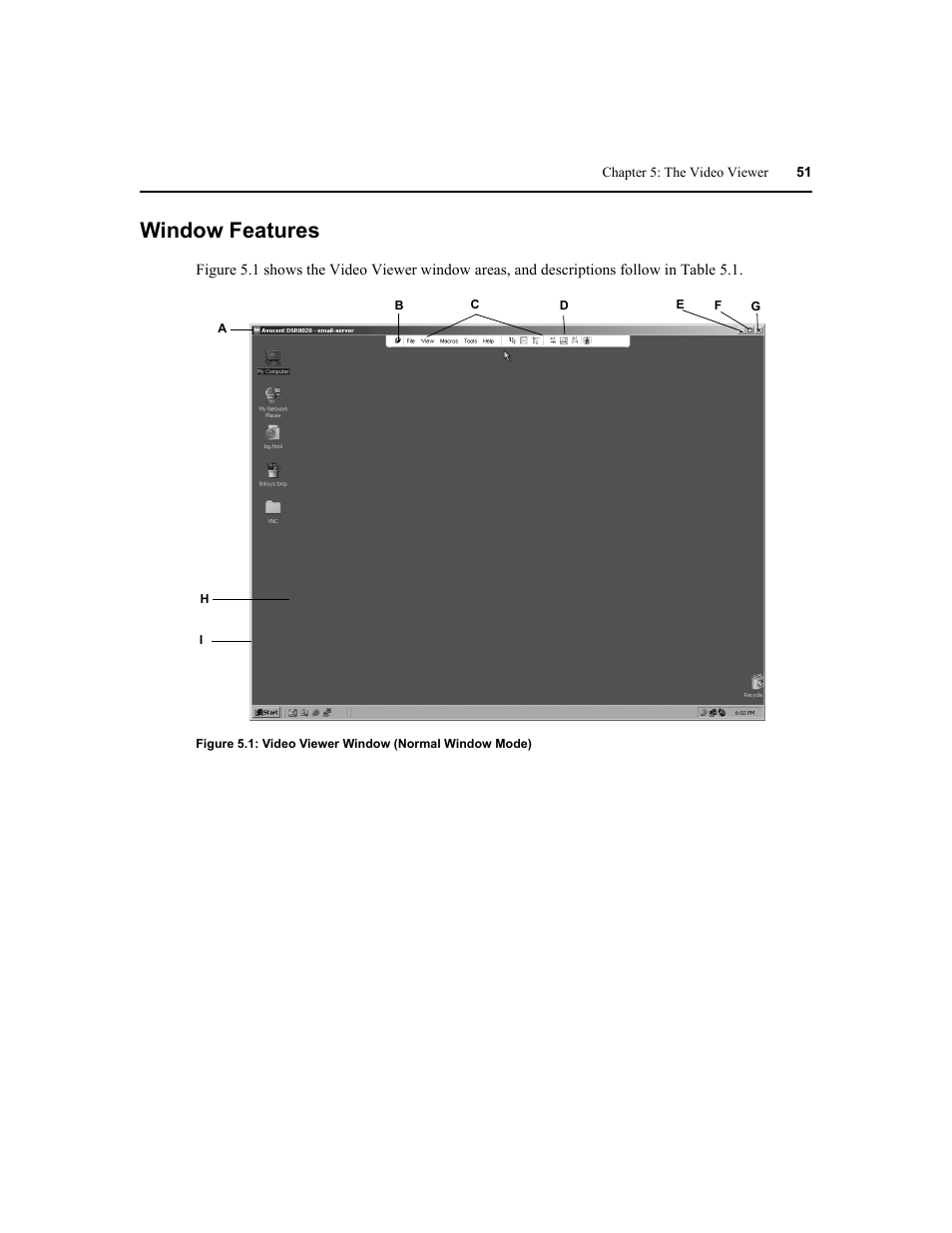 Window features | Avocent DSR1020 User Manual | Page 59 / 96