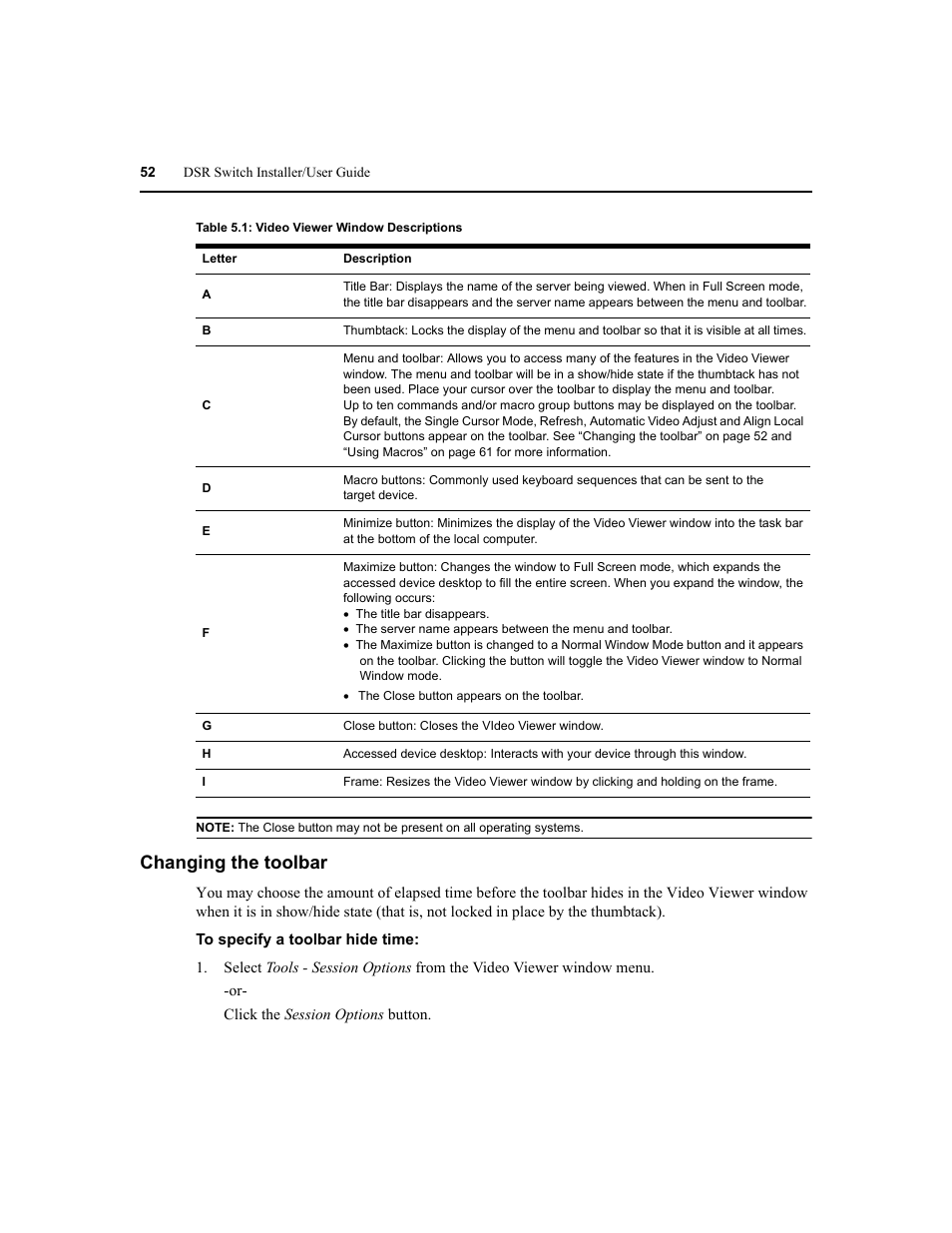 Changing the toolbar | Avocent DSR1020 User Manual | Page 60 / 96