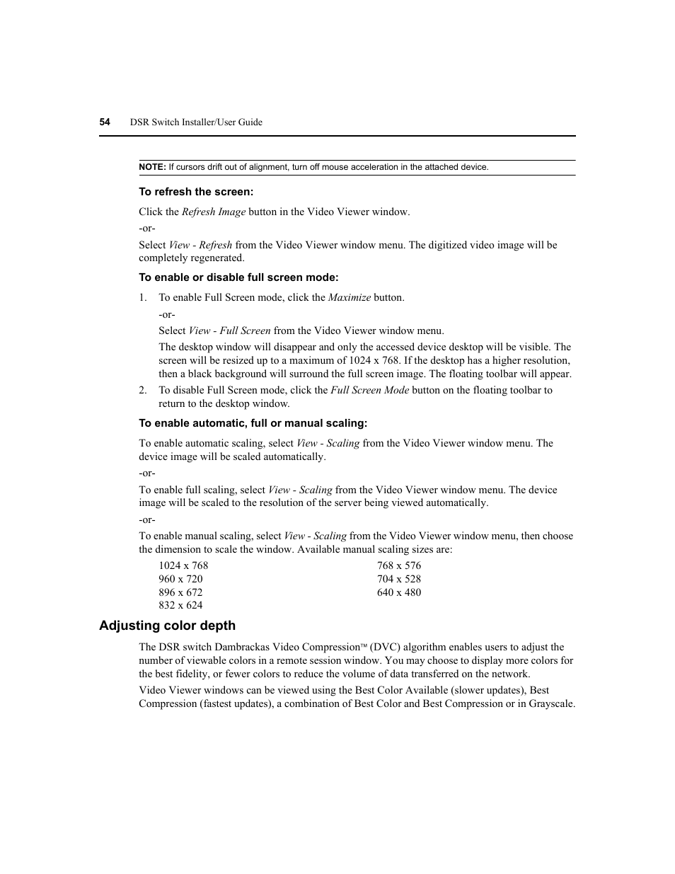 Avocent DSR1020 User Manual | Page 62 / 96