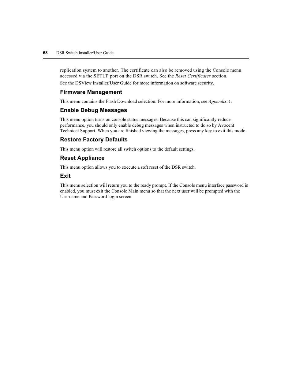 Avocent DSR1020 User Manual | Page 76 / 96