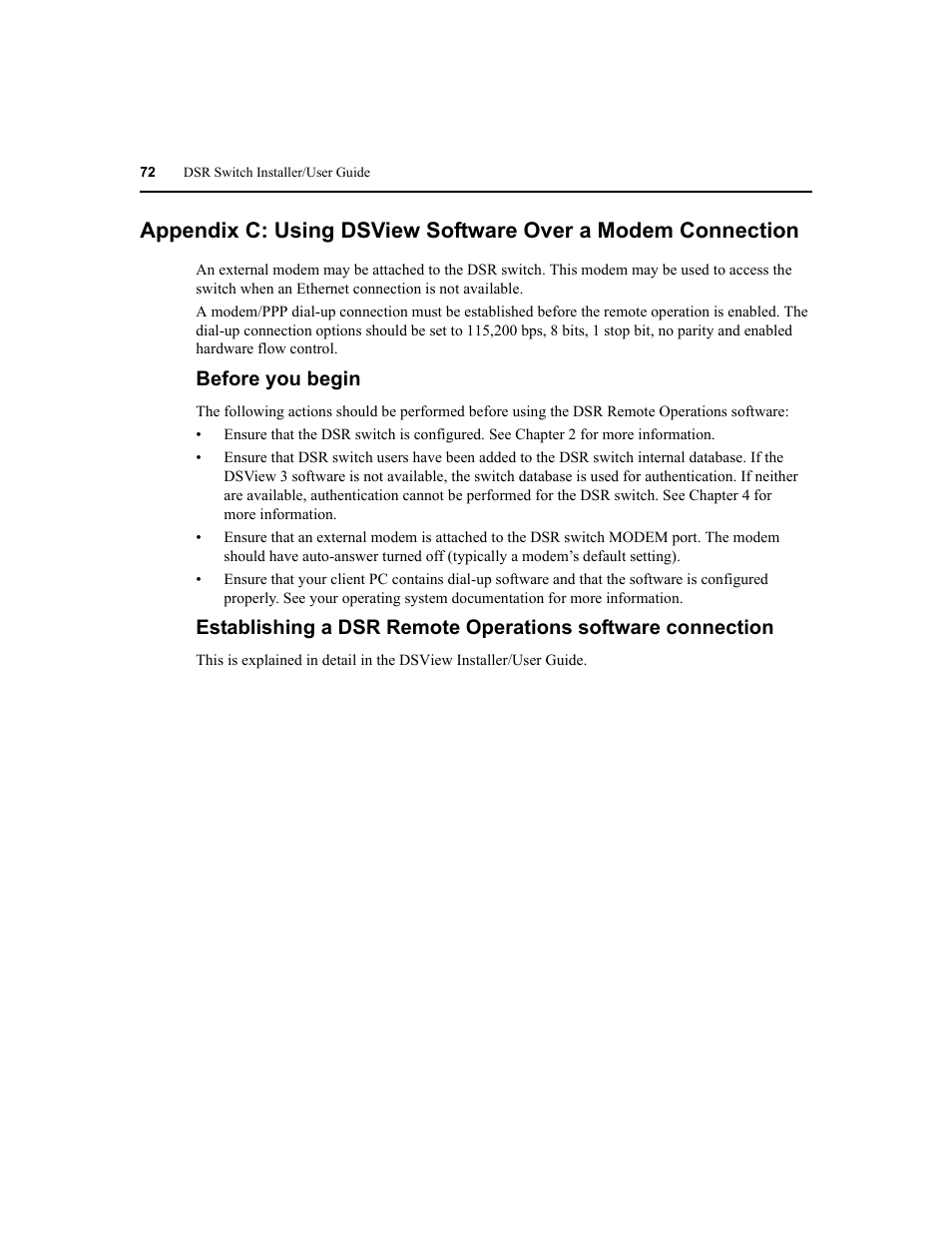 Before you begin | Avocent DSR1020 User Manual | Page 80 / 96