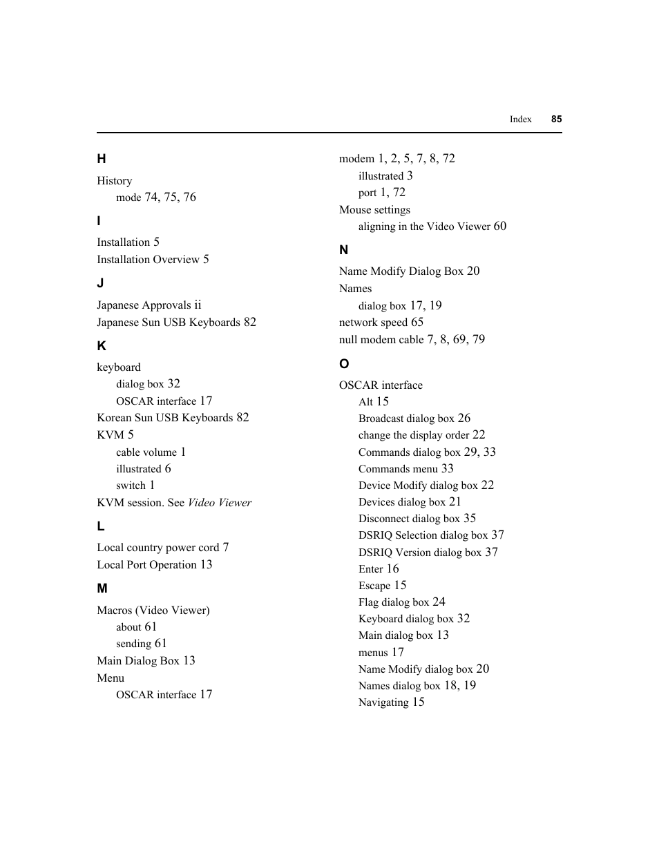 Avocent DSR1020 User Manual | Page 93 / 96