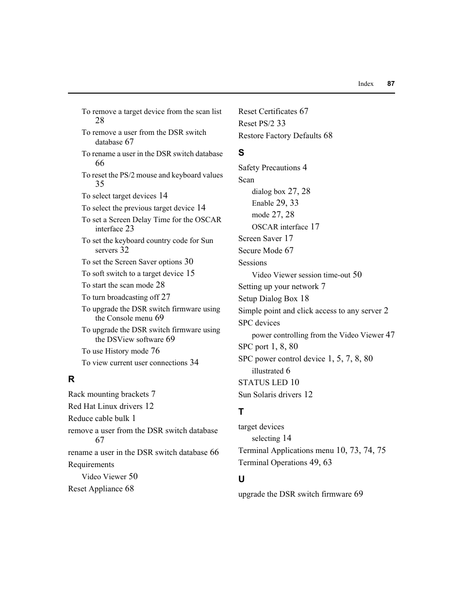 Avocent DSR1020 User Manual | Page 95 / 96