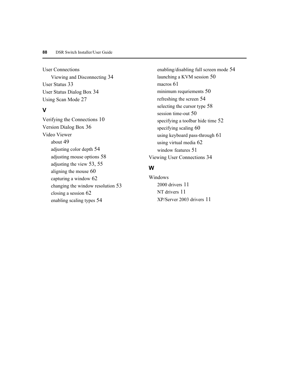 Avocent DSR1020 User Manual | Page 96 / 96