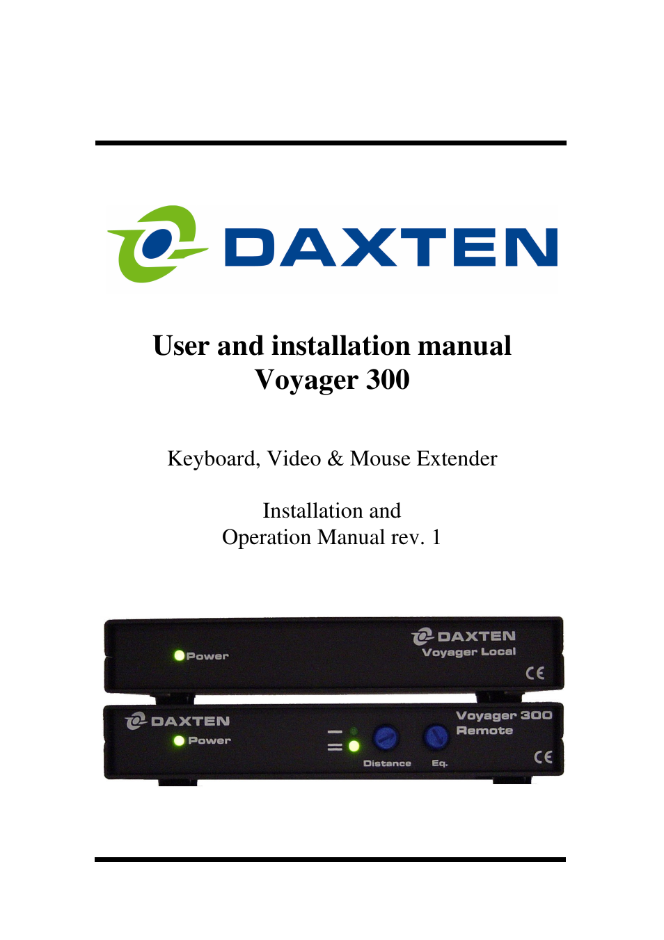 Daxten Voyager 300 User Manual | 16 pages