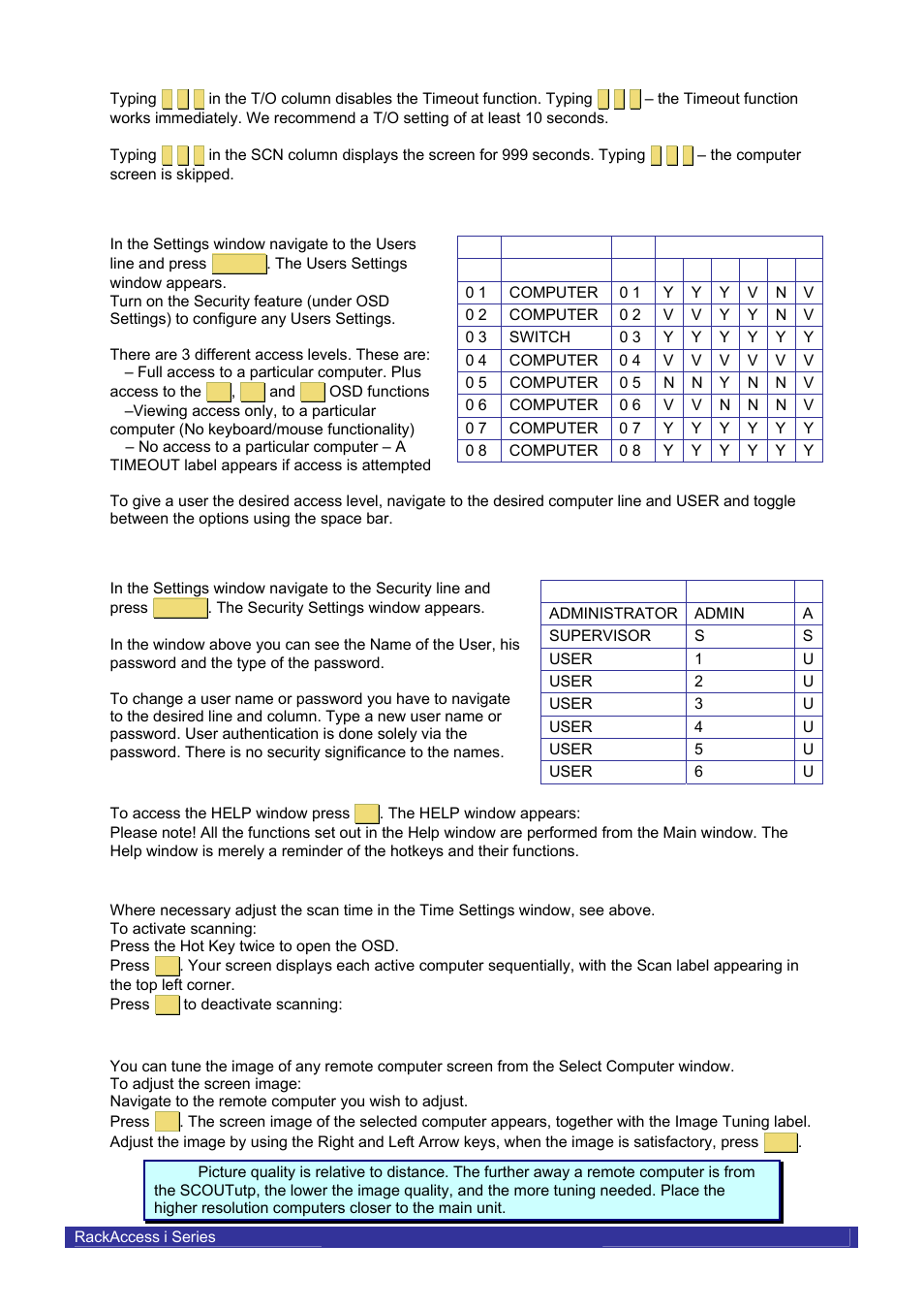 Users, Security | Daxten RACKACCESS 16I User Manual | Page 12 / 21