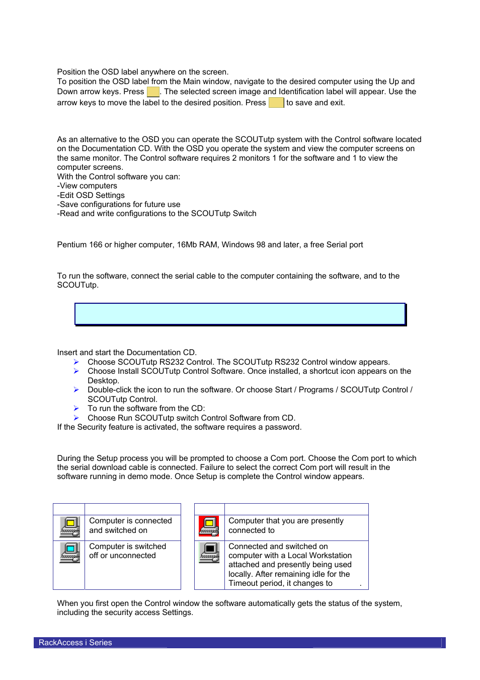 Using the control software | Daxten RACKACCESS 16I User Manual | Page 13 / 21