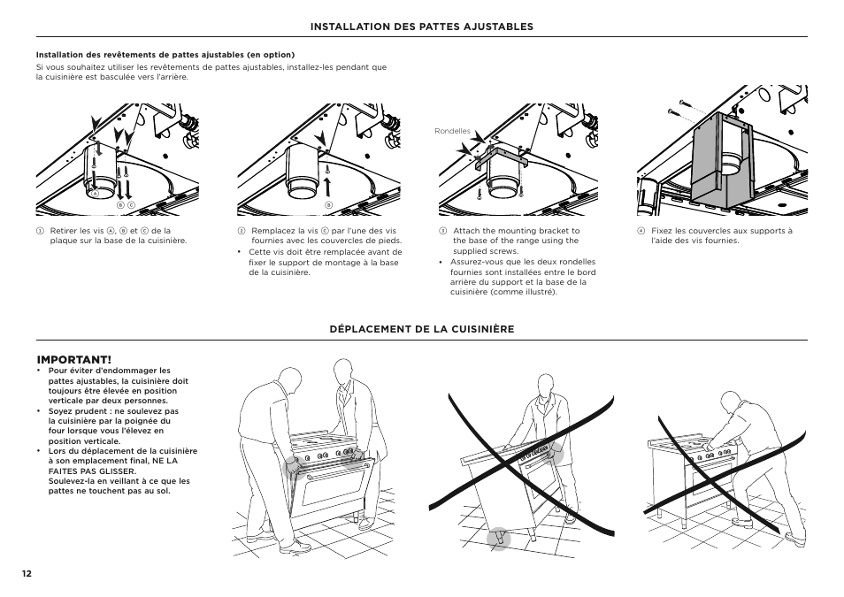 Important | Fisher & Paykel Series 7 Classic Series 36 Inch Freestanding Gas Range Installation Guide User Manual | Page 40 / 56