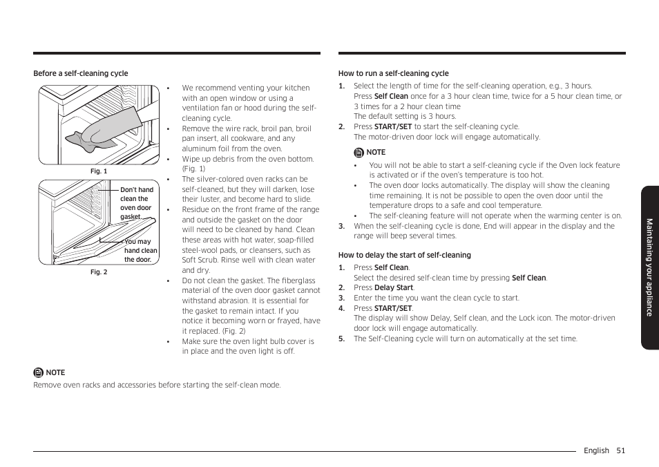 Samsung 30 Inch Freestanding Electric Smart Range Owner Manual User Manual | Page 51 / 210