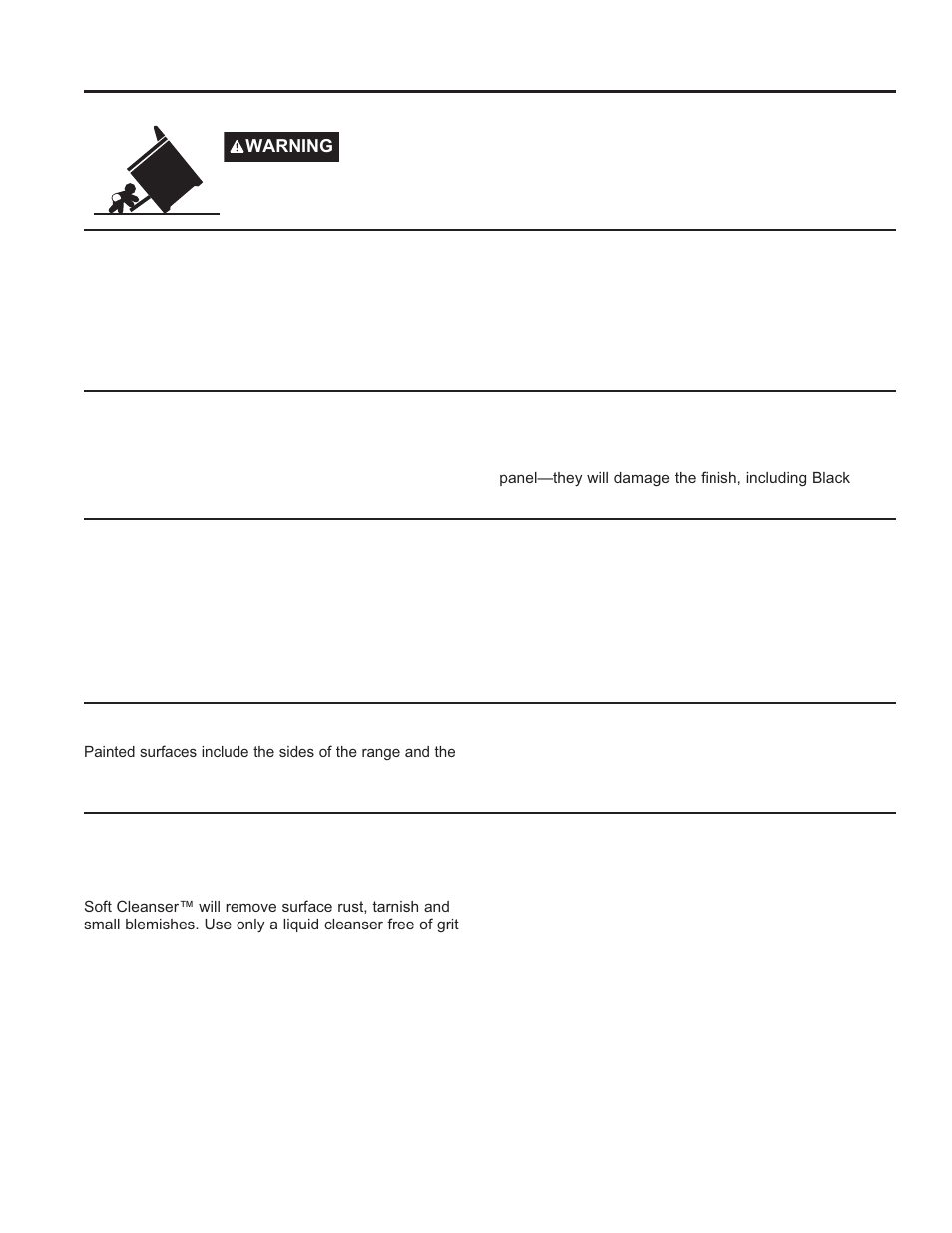 Range – exterior, Care and cleaning: range – exterior | GE Profile 30 Inch Gas Smart Range User/Care Manual User Manual | Page 22 / 70