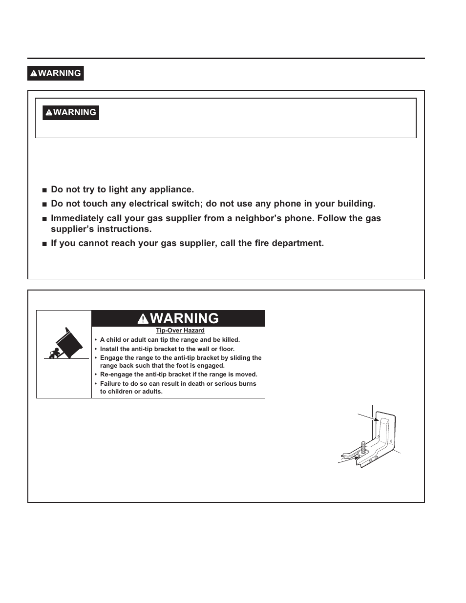 Safety informa tion, Read all instructions before using the appliance, Warning | GE Profile 30 Inch Gas Smart Range User/Care Manual User Manual | Page 3 / 70