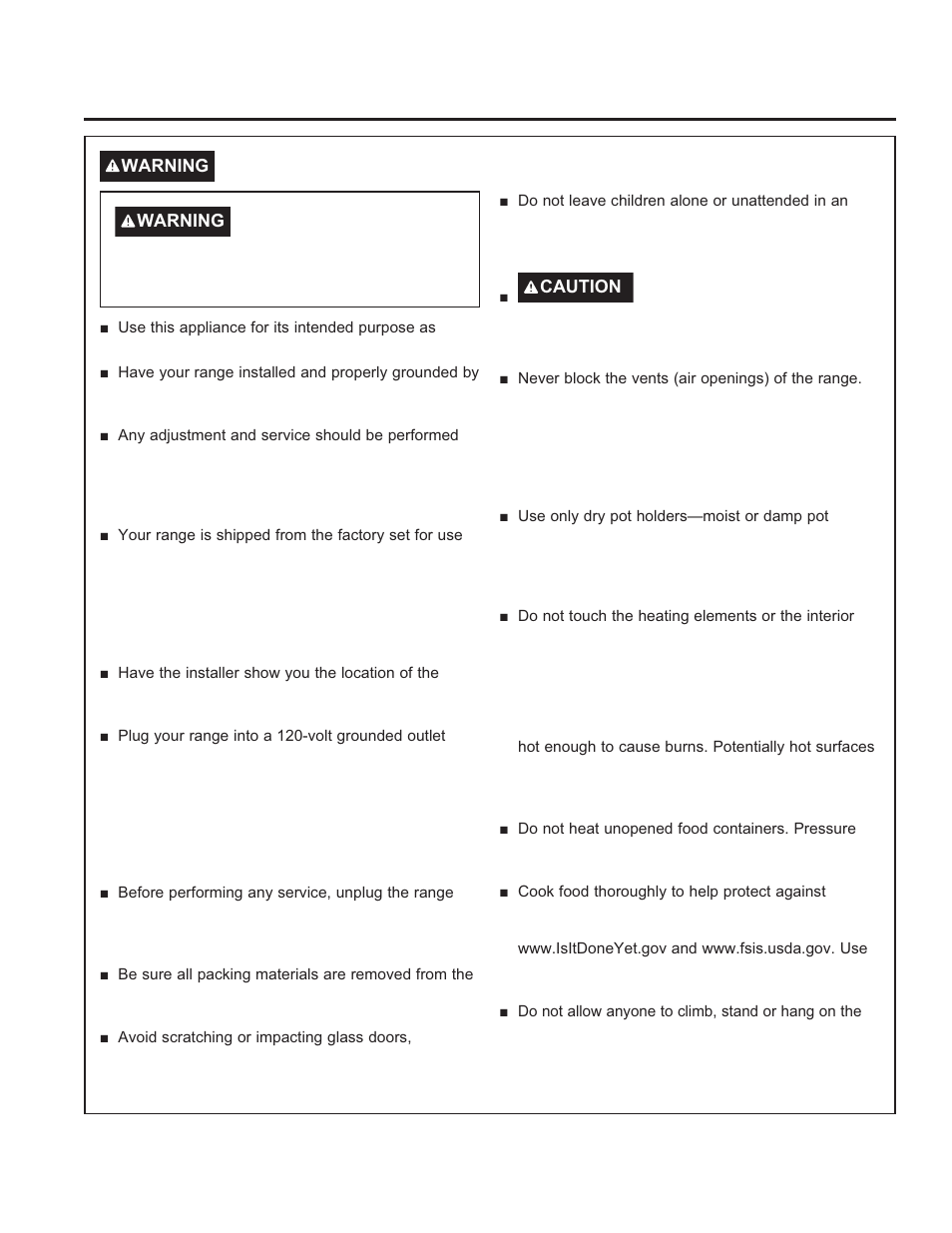 Read all instructions before using the appliance | GE Profile 30 Inch Gas Smart Range User/Care Manual User Manual | Page 4 / 70