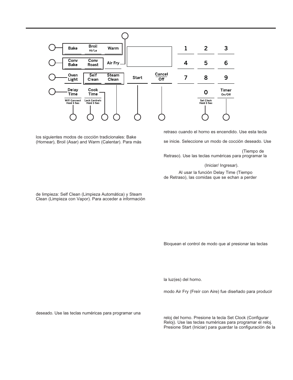 Controles del horno, Uso de la cocina: controles del horno | GE Profile 30 Inch Gas Smart Range User/Care Manual User Manual | Page 48 / 70