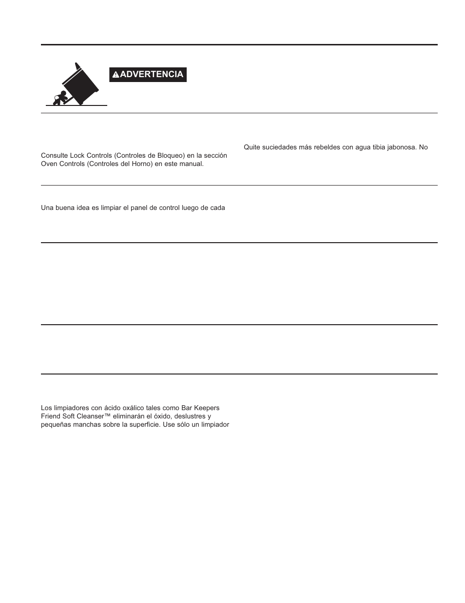 Cocina - exterior, Cuidado y limpieza: cocina - exterior | GE Profile 30 Inch Gas Smart Range User/Care Manual User Manual | Page 58 / 70