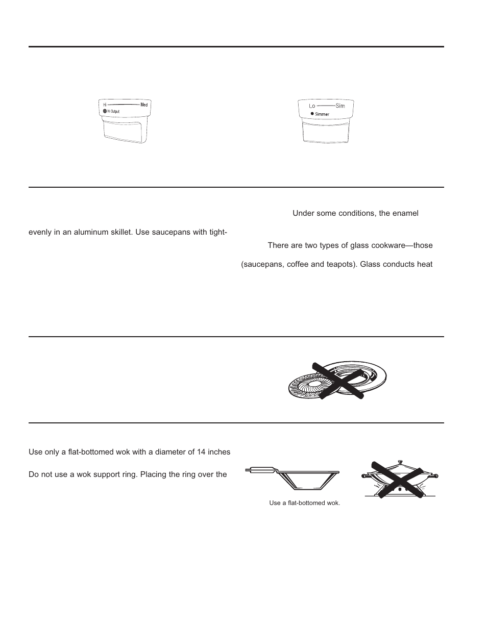 Using a wok, Multi-ring burner (some models), Stove top grills | Top-of-range cookware | GE Profile 30 Inch Gas Smart Range User/Care Manual User Manual | Page 9 / 70