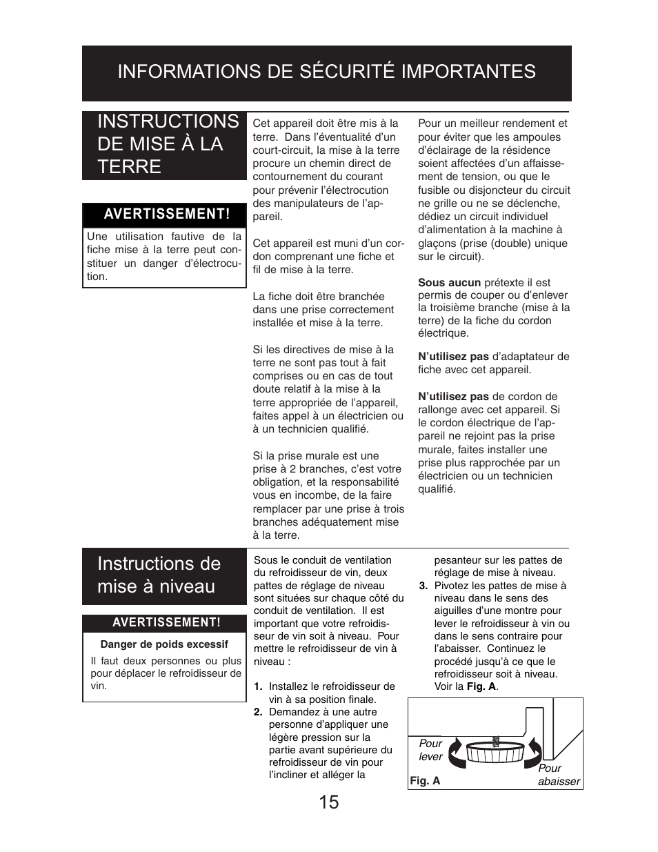 Instructions de mise à niveau, Avertissement | Danby DWC1534BLS User Manual | Page 15 / 32