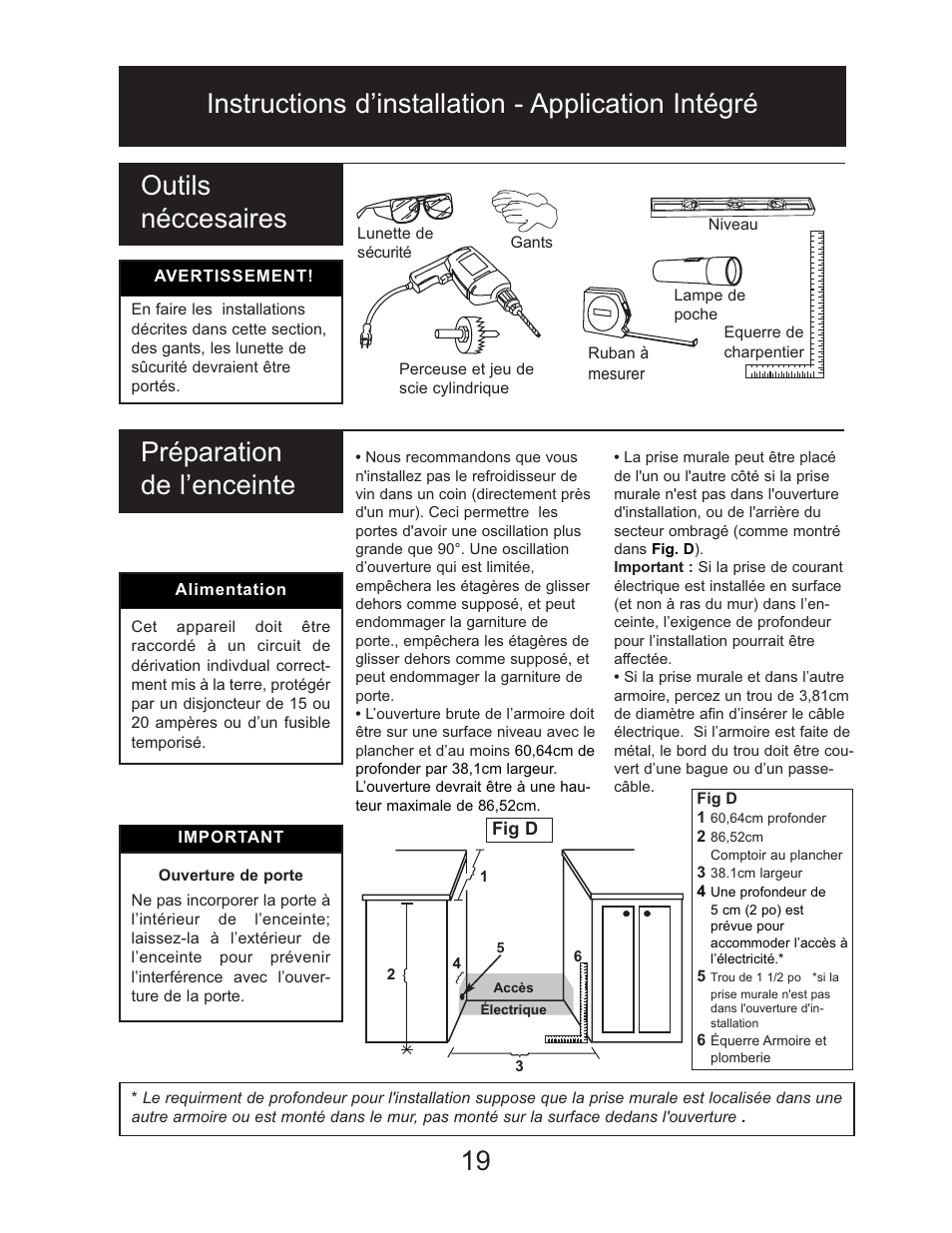 Outils néccesaires | Danby DWC1534BLS User Manual | Page 19 / 32