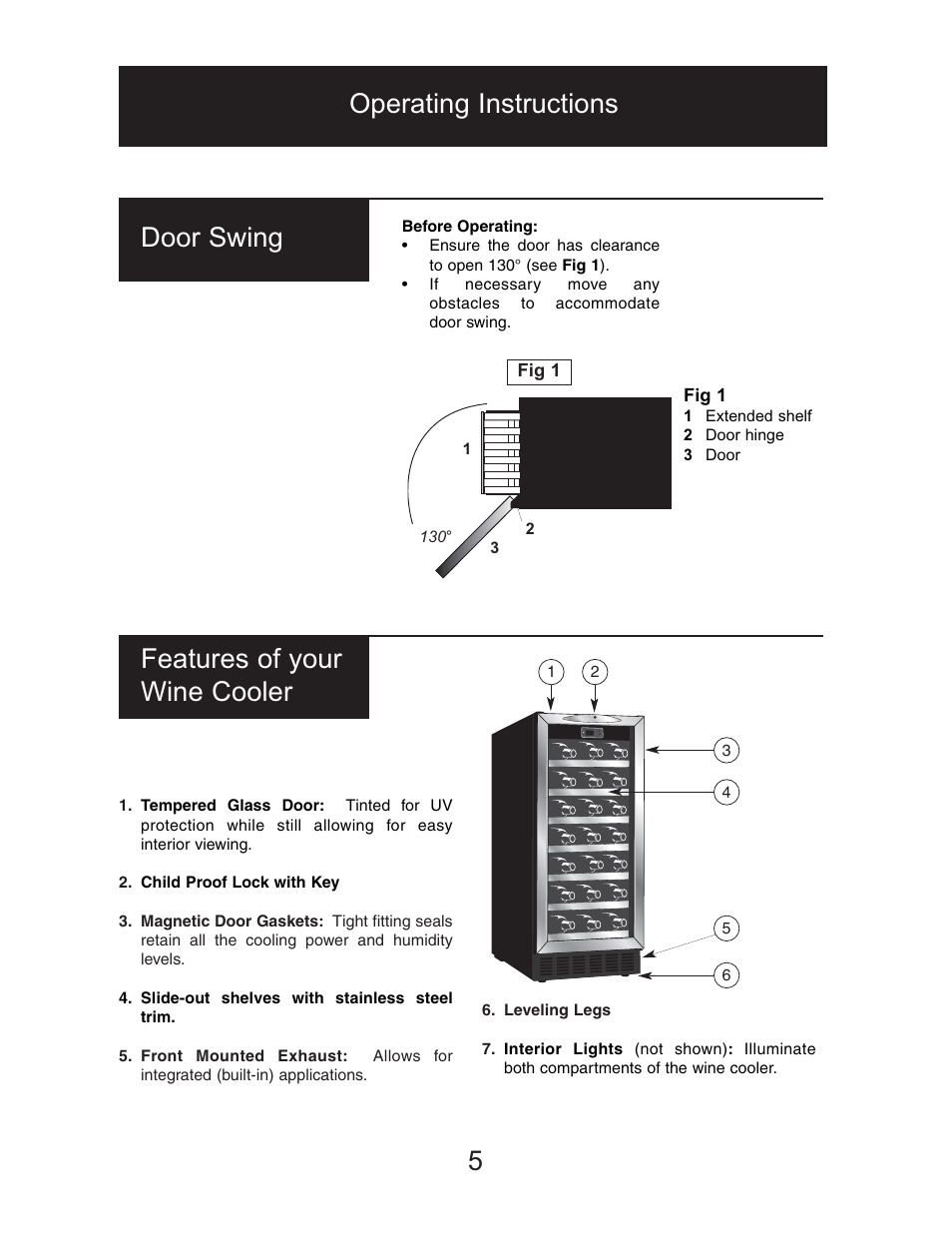 Door swing | Danby DWC1534BLS User Manual | Page 6 / 32