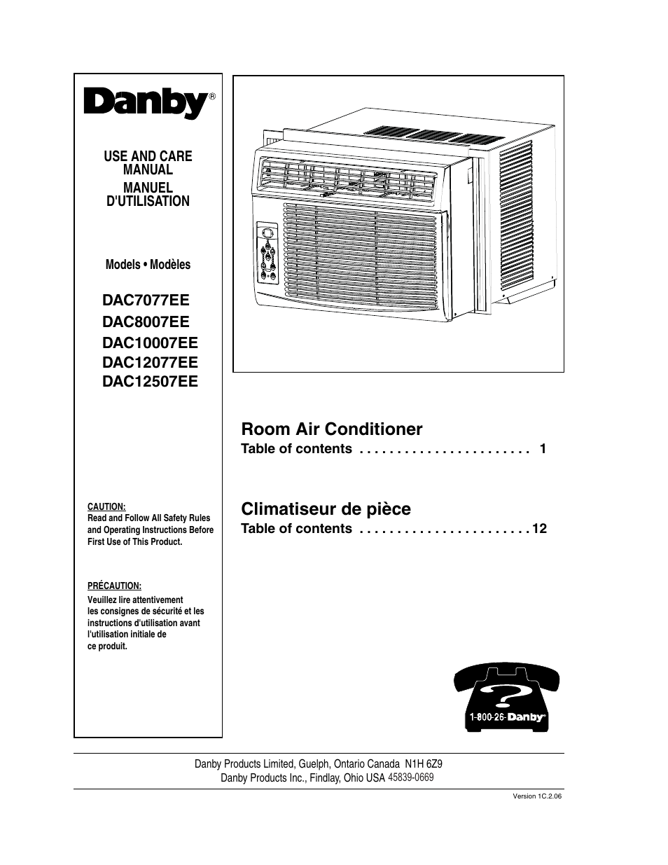 Danby DAC8007EE User Manual | 13 pages