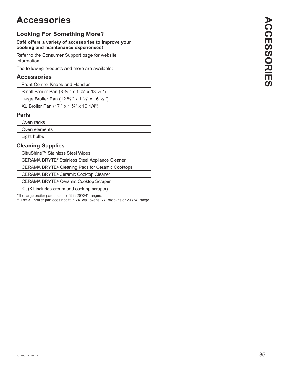 Accessories, Looking for something more | Cafe Owner Manual User Manual | Page 36 / 73