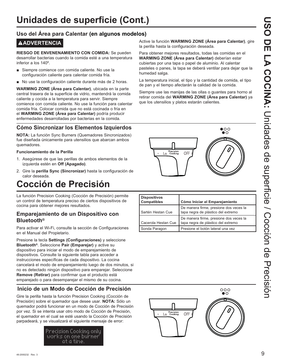 Unidades de superficie (cont.) | Cafe Owner Manual User Manual | Page 46 / 73