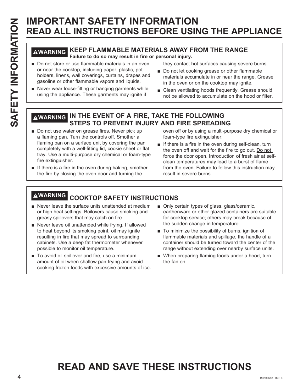Important safety information, Read all instructions before using the appliance | Cafe Owner Manual User Manual | Page 5 / 73