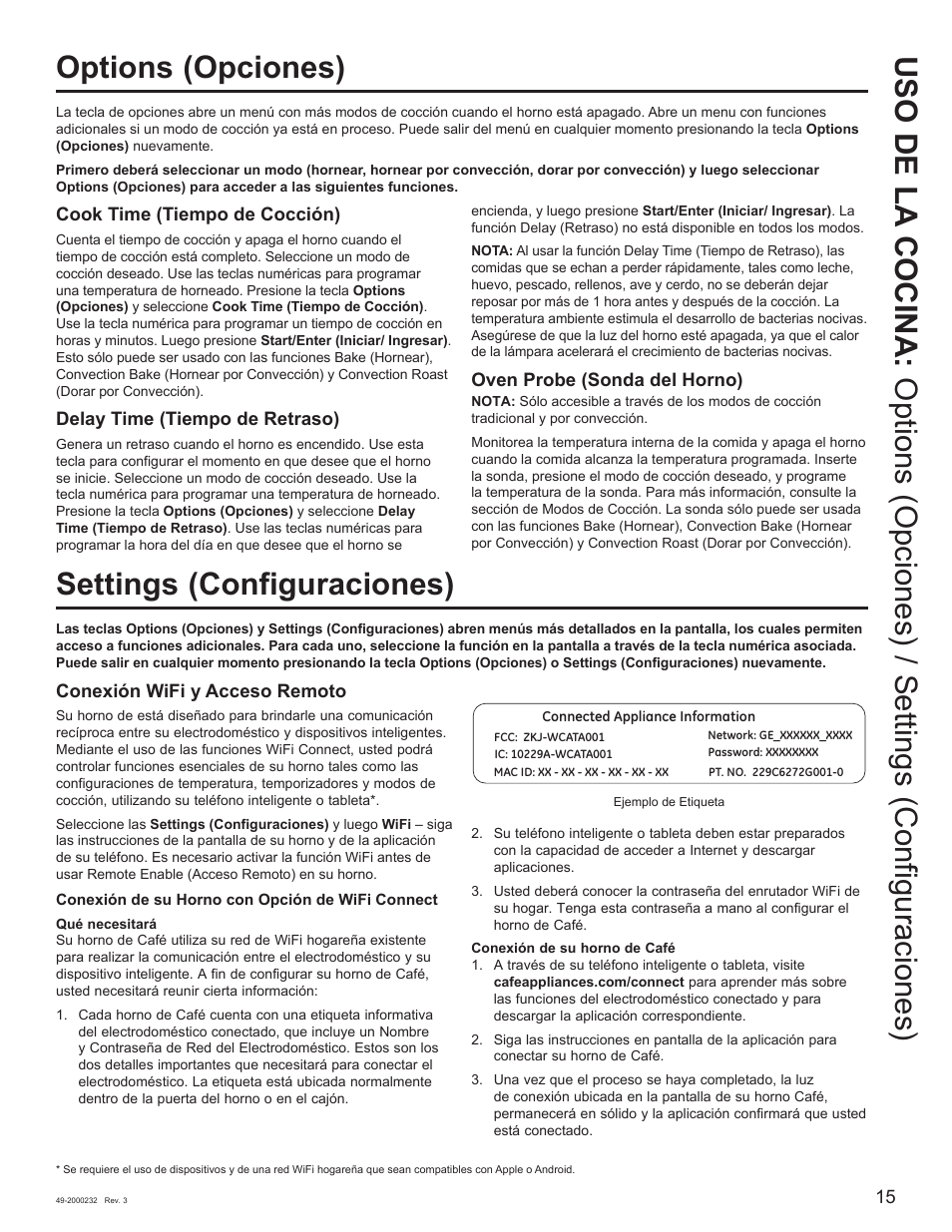 Settings (configuraciones) | Cafe Owner Manual User Manual | Page 52 / 73