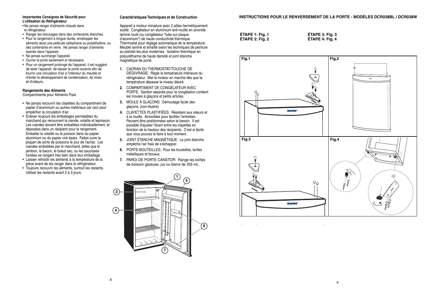 Danby DCR038BL User Manual | Page 8 / 15