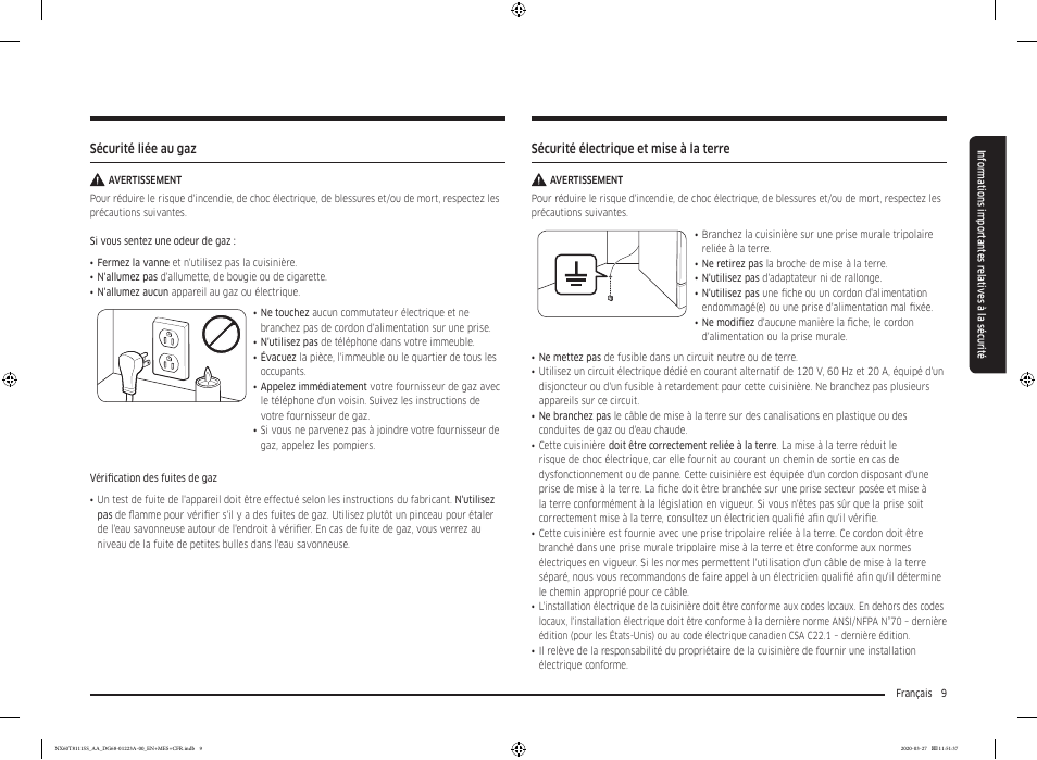 Samsung 30 Inch Slide-in Gas Smart Range Owner Manual User Manual | Page 105 / 144