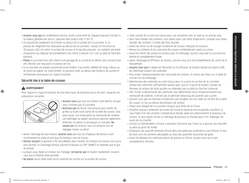 Samsung 30 Inch Slide-in Gas Smart Range Owner Manual User Manual | Page 107 / 144