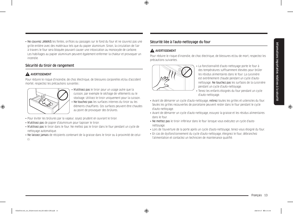 Samsung 30 Inch Slide-in Gas Smart Range Owner Manual User Manual | Page 109 / 144