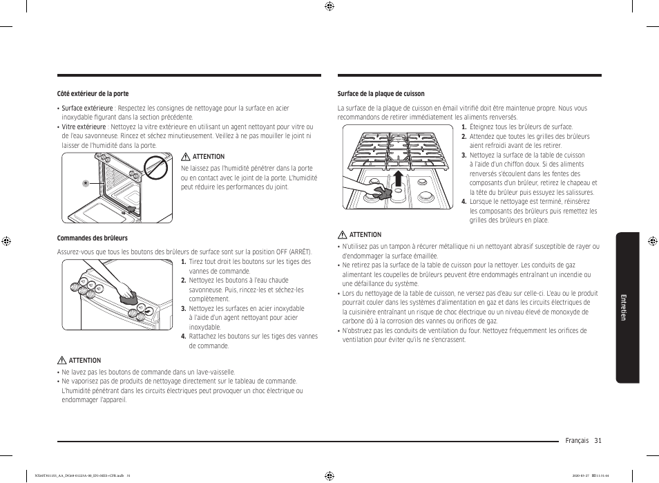 Samsung 30 Inch Slide-in Gas Smart Range Owner Manual User Manual | Page 127 / 144