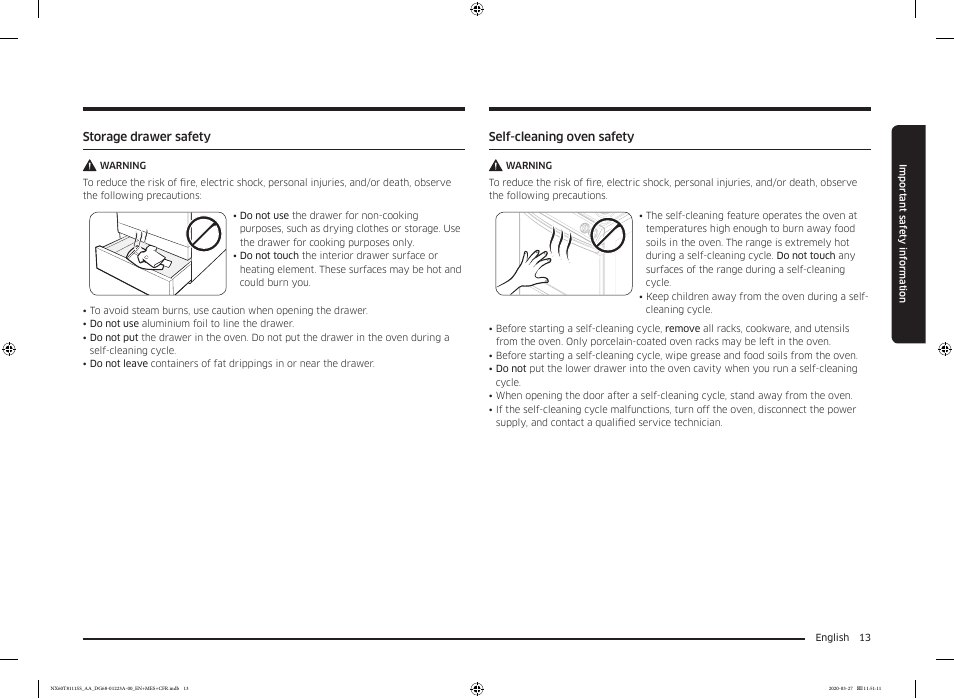 Samsung 30 Inch Slide-in Gas Smart Range Owner Manual User Manual | Page 13 / 144