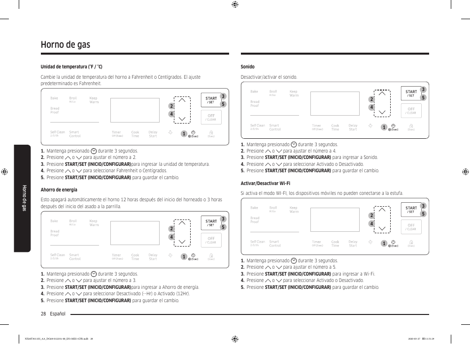 Horno de gas | Samsung 30 Inch Slide-in Gas Smart Range Owner Manual User Manual | Page 76 / 144