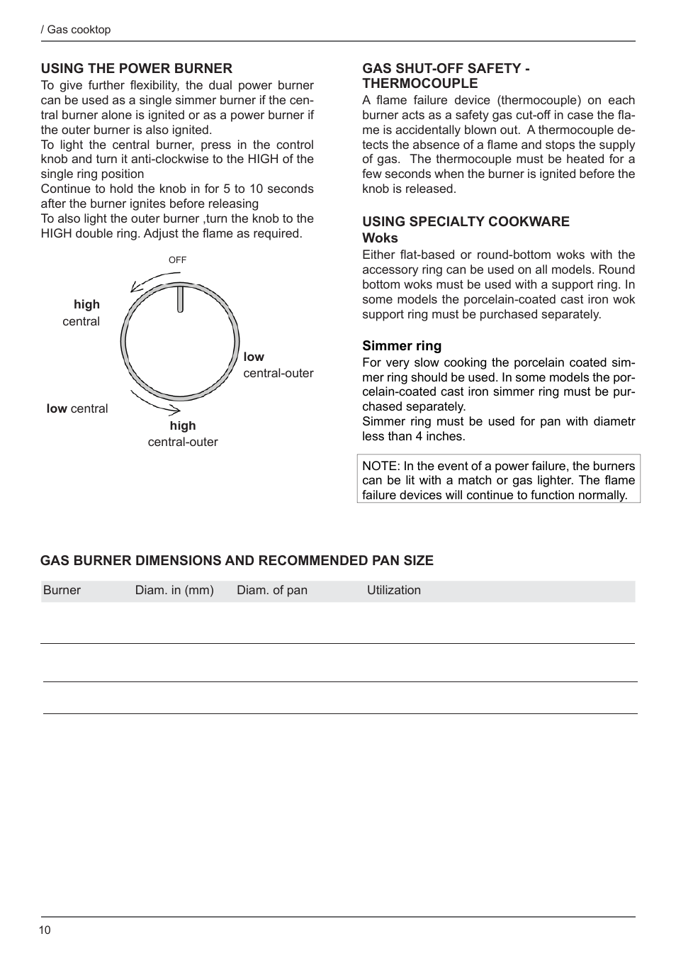 Bertazzoni Professional Series 24 Inch Freestanding Gas Range Owner's Manual User Manual | Page 10 / 40