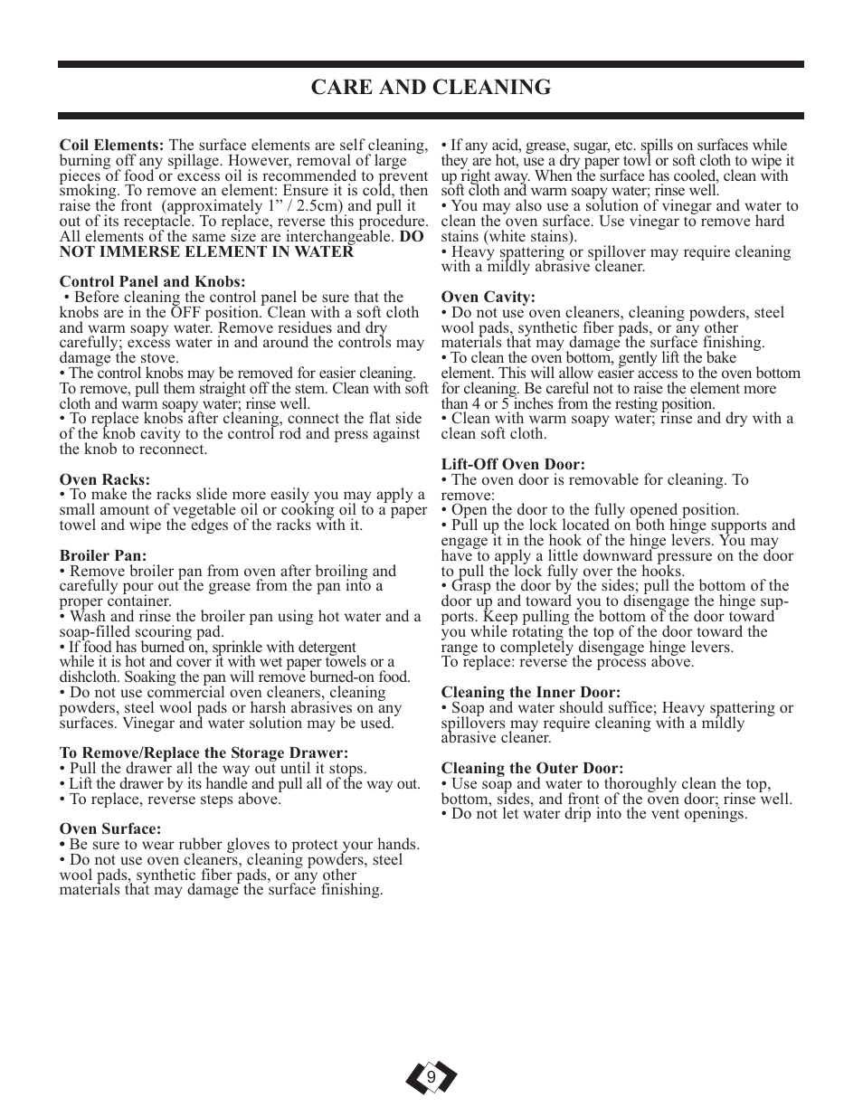 Care and cleaning | Danby DER3009W User Manual | Page 10 / 32