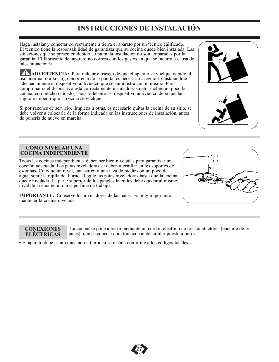 Instrucciones de instalación | Danby DER3009W User Manual | Page 26 / 32