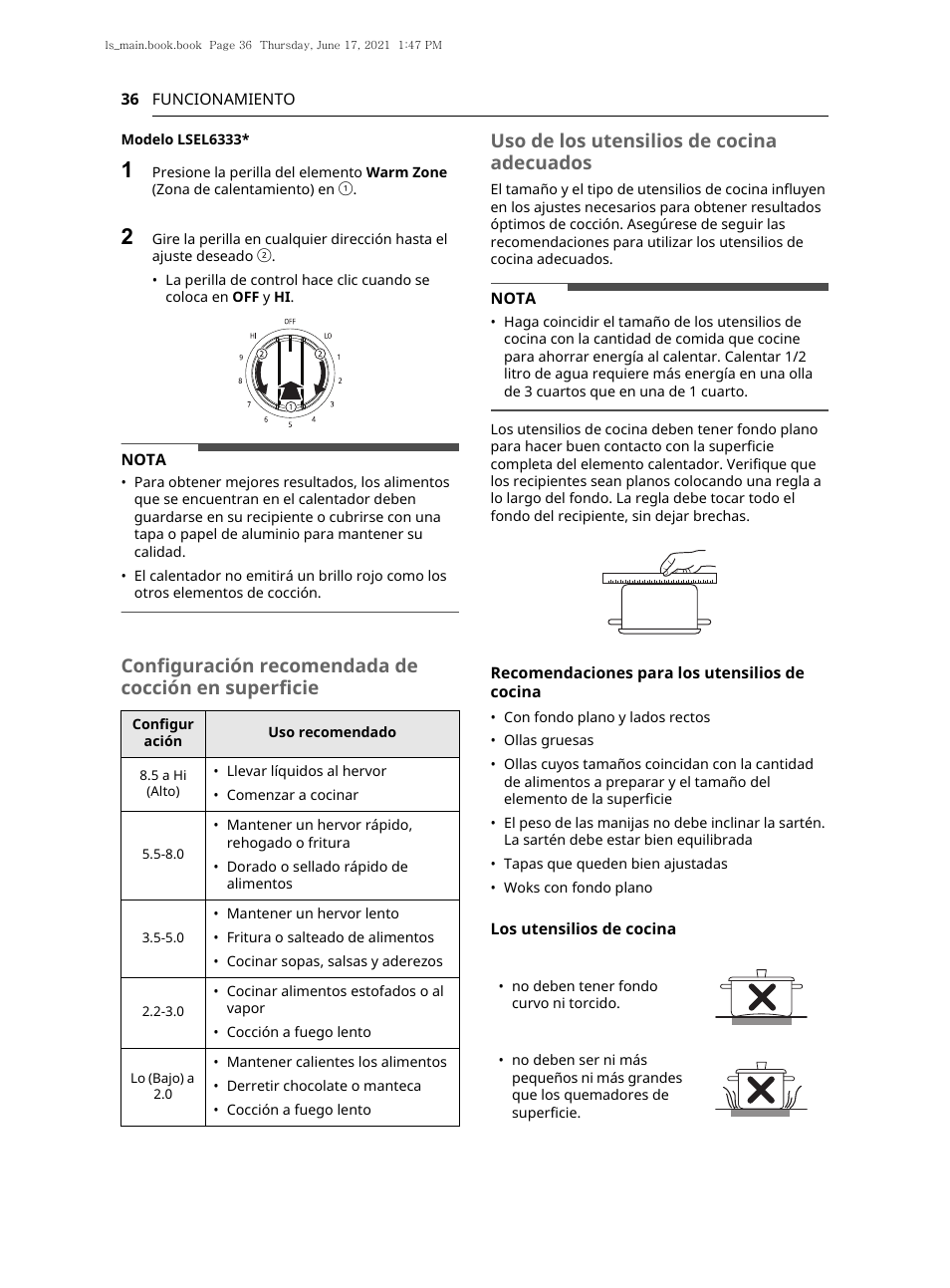 LG 30 Inch Electric Slide-In Smart Range Owner Manual User Manual | Page 112 / 164