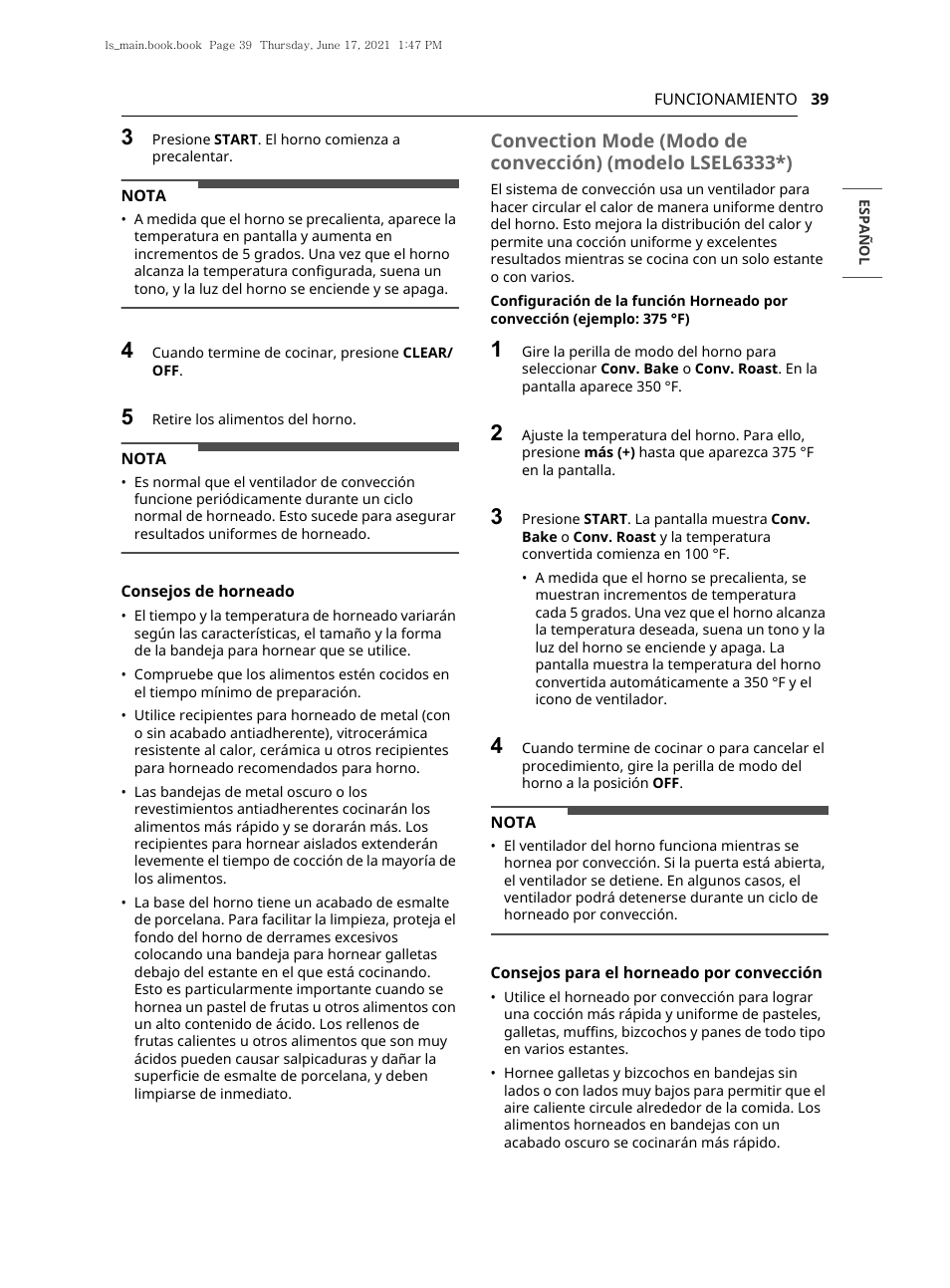 LG 30 Inch Electric Slide-In Smart Range Owner Manual User Manual | Page 115 / 164