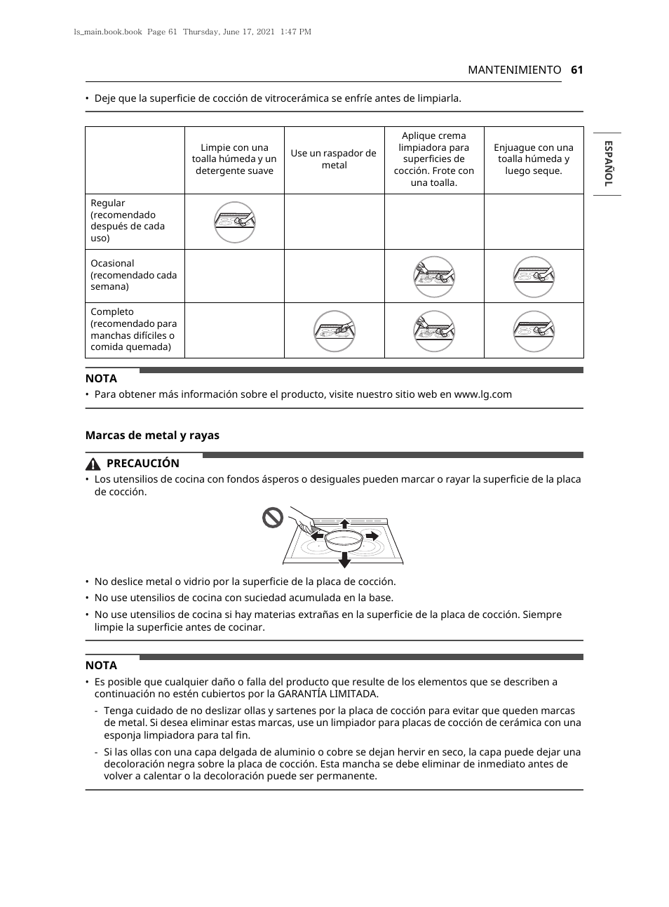 LG 30 Inch Electric Slide-In Smart Range Owner Manual User Manual | Page 137 / 164