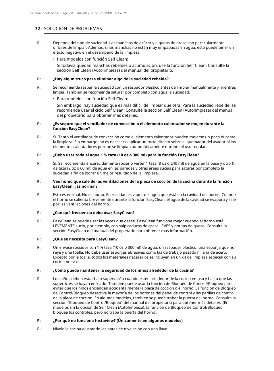 LG 30 Inch Electric Slide-In Smart Range Owner Manual User Manual | Page 148 / 164