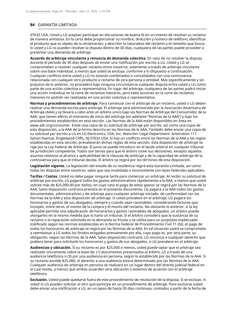 LG 30 Inch Electric Slide-In Smart Range Owner Manual User Manual | Page 160 / 164